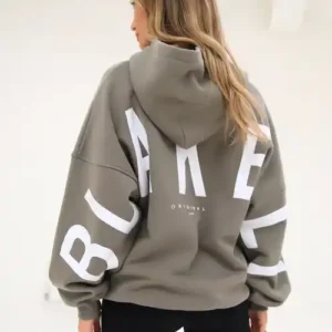 Blakely Isabel Oversized Hoodie/Grey Green