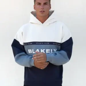 Blakely Mens Alpine Relaxed Hoodie/Light Blue