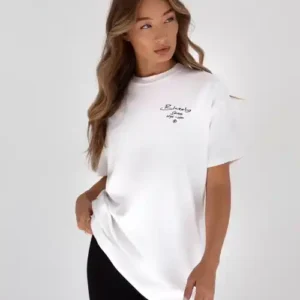 Blakely Soho Oversized Script T Shirt/White