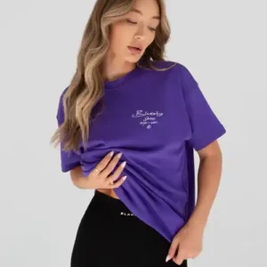 Blakely Soho Oversized Script T Shirt/Purple